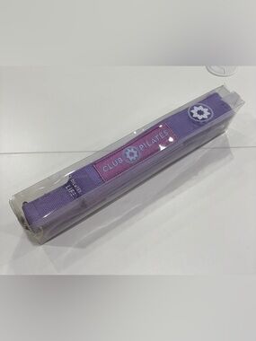 Club Pilates Reformer Straps Long and Short Loops Lavender Purple NWT Blue Logo